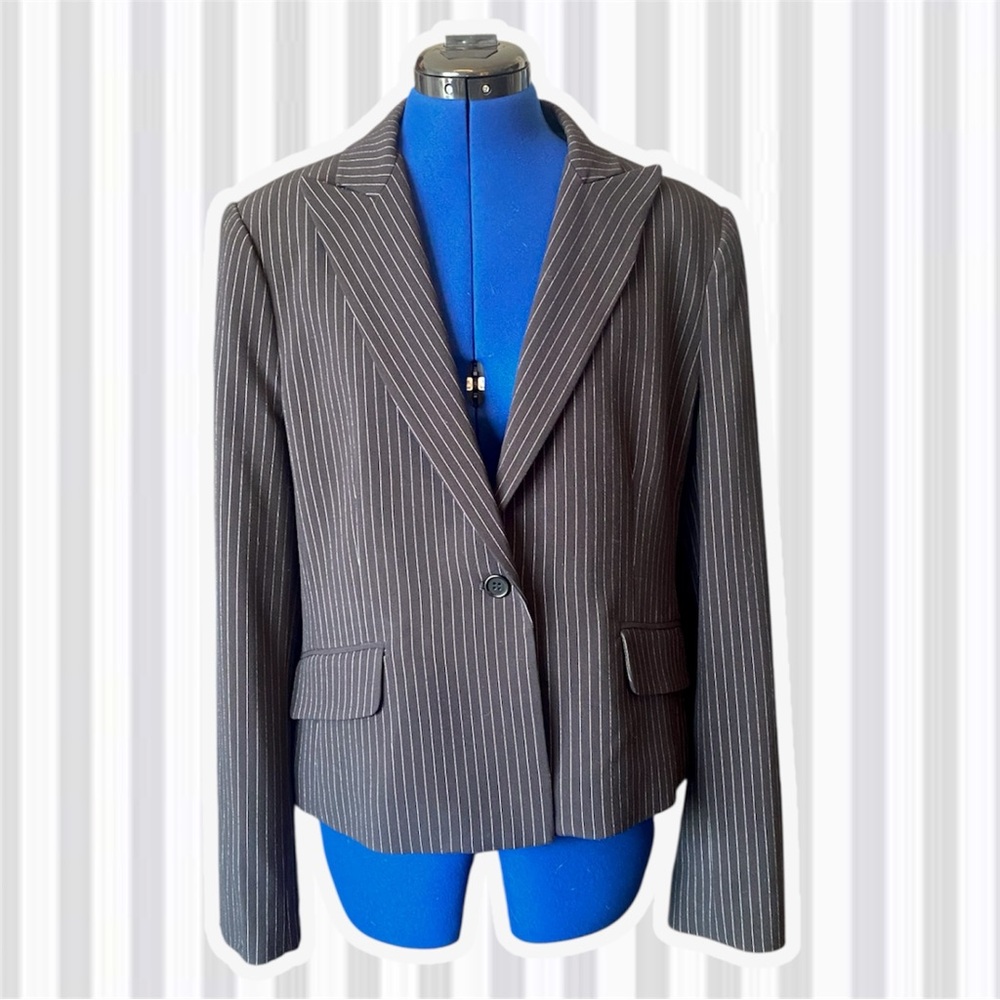 BCBGMaxAzria Black Pinstripe Blazer